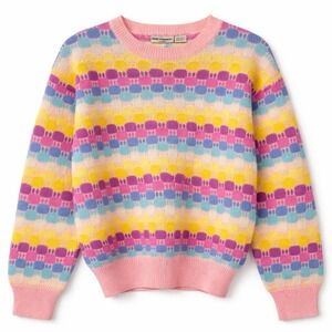 Soft Pastel Vtg 80s sweater retro striped spring cottagecore grannycore  kidcore